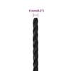 vidaXL Work Rope Black 0.24 " 164.0 ' Polypropylene