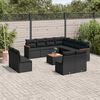 vidaXL Garden Sofa Set Black
