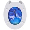 vidaXL Toilet Seats with Lids 2 pcs MDF Dolphin