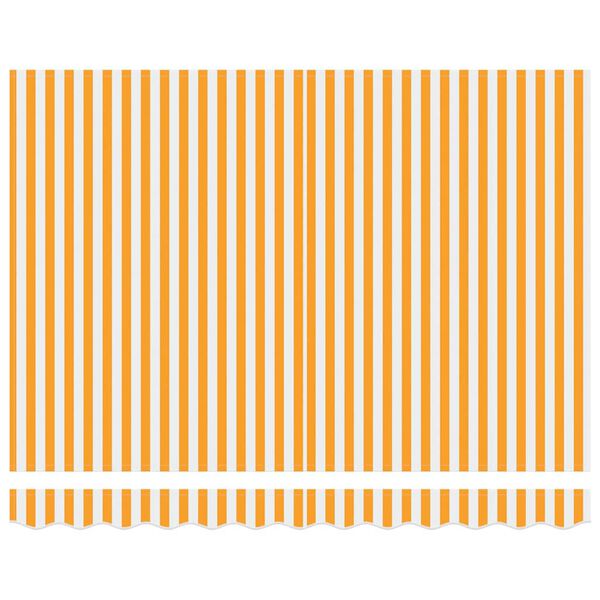 vidaXL Retractable Awning Manual Yellow and White 300x250 cm fabric