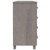 vidaXL Sideboard Light Grey Solid pinewood, MDF Medium Sideboard
