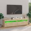 vidaXL TV Cabinet Set of 2 Sonoma oak Engineered wood Large TV Cabinet