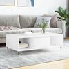 vidaXL Coffee Table White Engineered Wood, Iron Medium Coffee Table
