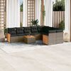 vidaXL Garden Sofa Set Grey