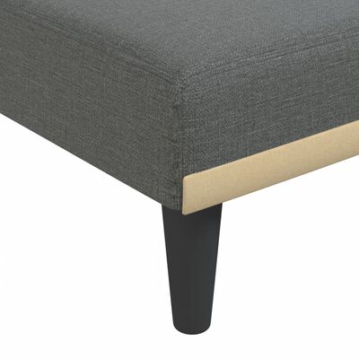 vidaXL L-shaped Sofa Bed Dark Gray 108.3"x55.1"x27.6" Fabric