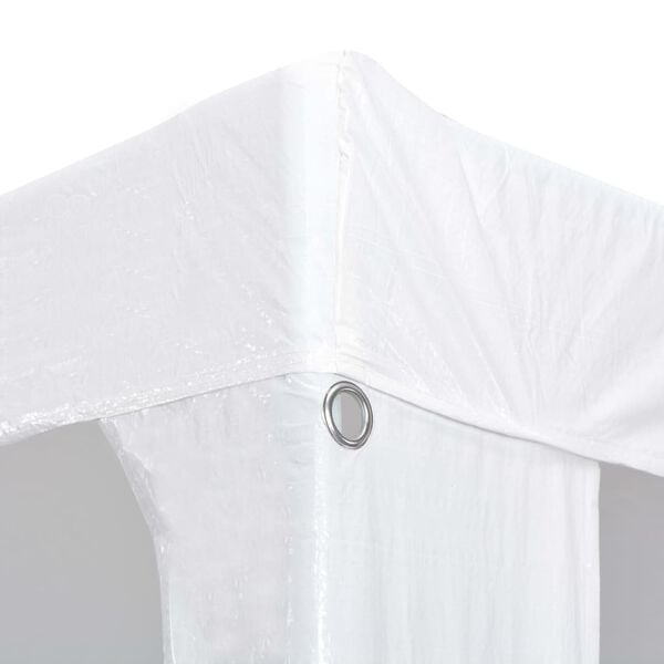 vidaXL Party Tent White Polyethylene and Steel 10x20 ft Folding