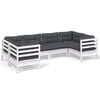 vidaXL Garden Lounge Set White, Anthracite