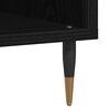vidaXL Record Cabinet with Shelf Black Oak 39.37 x 14.96 x 18.90 in