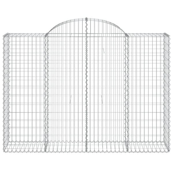 vidaXL Gabion Basket Set of 3 Silver Galvanized Iron