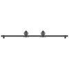 vidaXL Sliding Door Hardware Kit 72.0 " Steel Black