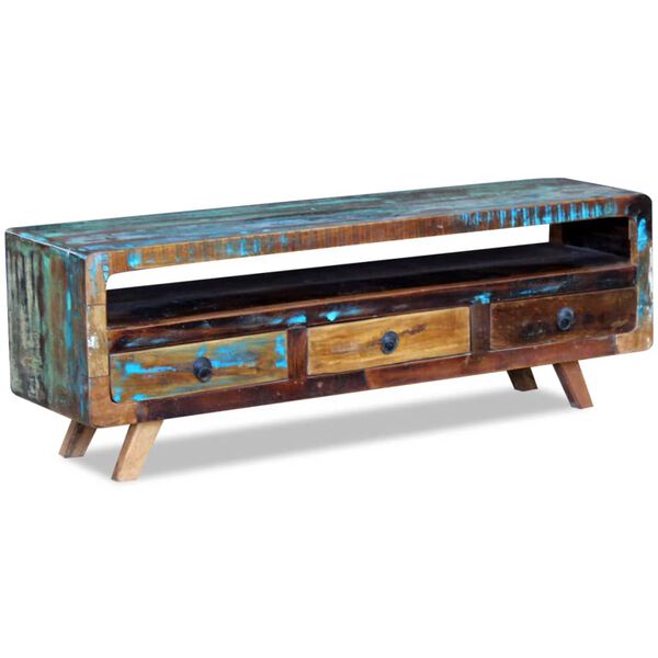 vidaXL TV Cabinet Multicolor Solid reclaimed wood Medium TV Cabinet