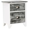 vidaXL Cabinet Grey Paulownia wood Compact Durable Cabinet