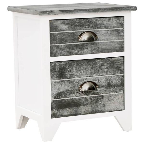 vidaXL Cabinet Grey Paulownia wood Compact Durable Cabinet