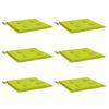 vidaXL Patio Chair Cushions 6 pcs Bright Green 15.7x15.7x1.6" Oxford Fabric