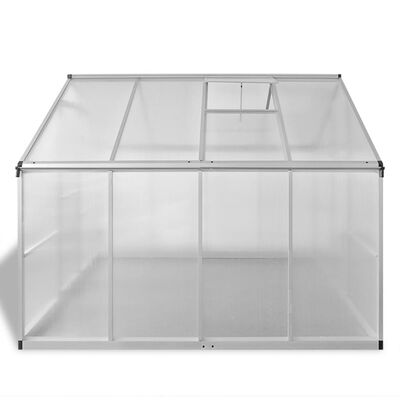 vidaXL Reinforced Aluminium Greenhouse with Base Frame 65.1 ft²