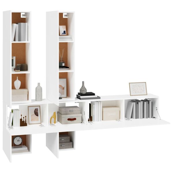 vidaXL Wall-mounted TV Cabinet White Engineered wood Multiple Sizes