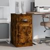 vidaXL Side Cabinet Smoked Oak Engineered Wood 15.7x19.7x29.5 in