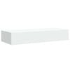 vidaXL Wall-mounted Drawer Shelves 2 pcs White 60x23,5x3.9 " MDF