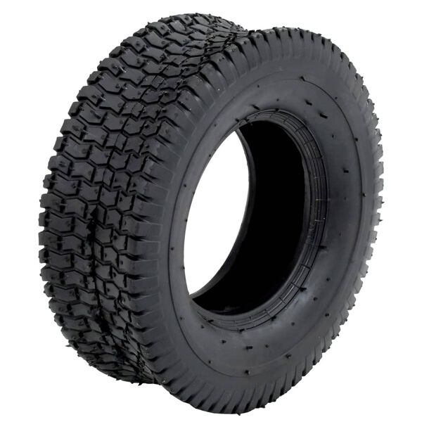 vidaXL Tire Set of 2 Black Rubber 13x5.00-6 Heavy Weight Endurance