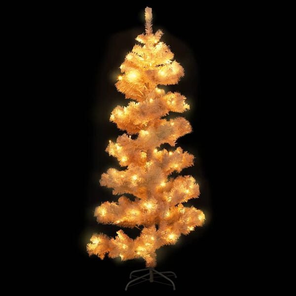 vidaXL Swirl Christmas Tree White PVC 4.9 feet Christmas Tree Spiral