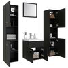 vidaXL Bathroom Furniture Set Black Engineered wood Medium Storage