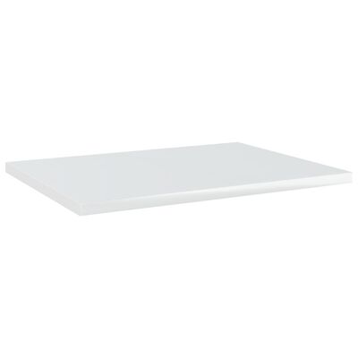 vidaXL Bookshelf Boards 8 pcs High Gloss White 15.7"x11.8"x0.6" Chipboard