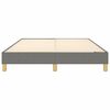 vidaXL Bed Frame Dark Grey Polyester Queen Rectangular Modern