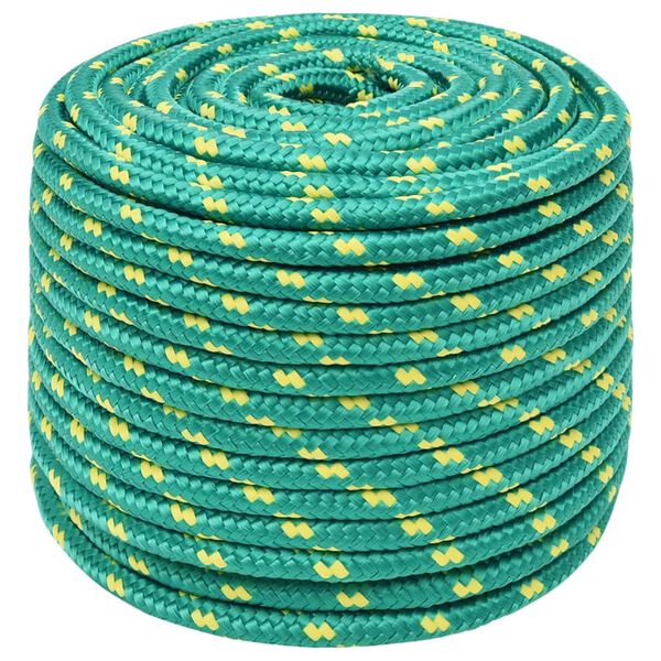 vidaXL Boat Rope Green 0.47 " 820.2 ' Polypropylene