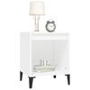 vidaXL Bedside Cabinet White Engineered wood Standard Bedside Cabinet
