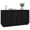 vidaXL Sideboard Black Solid pine wood Medium Sideboard Rectangular