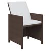 vidaXL Garden Dining Set Brown