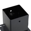 vidaXL Post Bases Square 12 pcs Anthracite 4.76x4.76" Powder-coated Steel
