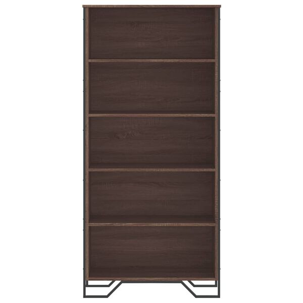 vidaXL Book Cabinet Brown Oak Engineered wood Tall Book Cabinet