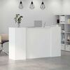 vidaXL Reception Desk White Engineered wood Large Reception Desk