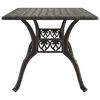 vidaXL Garden Table Bronze Cast Aluminum Large Garden Table