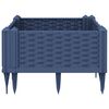 vidaXL Garden Planter Blue Grey Polypropylene Medium Modular