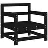 vidaXL Garden Chair Black Solid Pine Wood Medium Modular Garden Chair