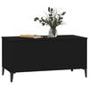 vidaXL Coffee Table Black Engineered wood, metal Medium