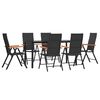 vidaXL Garden Dining Set Black and Brown