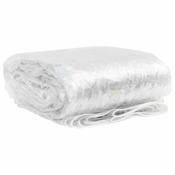 vidaXL Clear Tarpaulin with Eyelets 13.1x39.4' PVC