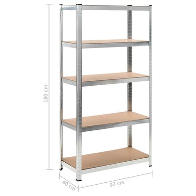 vidaXL Storage Shelves 2 pcs 35.4"x15.7"x70.9" MDF