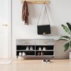 vidaXL Shoe Bench Grey Sonoma Engineered Wood, Iron Standard Shoe Bench