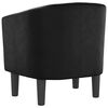 vidaXL Tub Chair Black Faux leather, pinewood, plywood Single Durable
