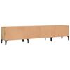 vidaXL TV Cabinet Artisan oak Engineered wood, metal 71 in long