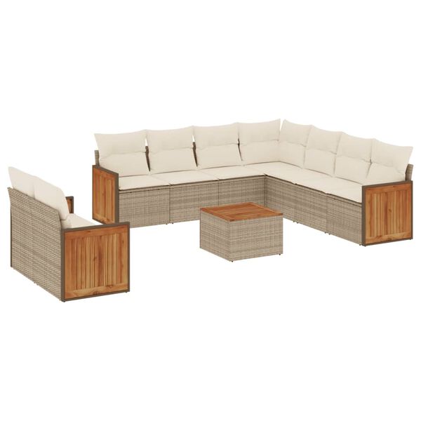 vidaXL Garden Sofa Set Beige