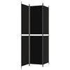 vidaXL 3-Panel Room Divider Black 59.1"x86.6" Fabric