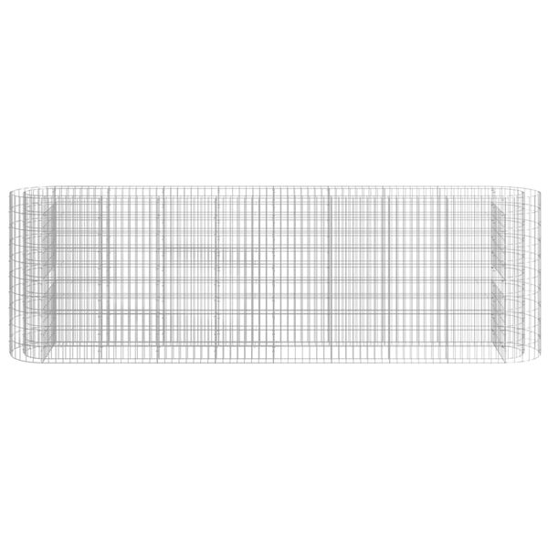 vidaXL Gabion Raised Bed Silver Galvanized Iron Large Durable