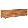vidaXL Raised Bed Natural wood Recycled teak wood and steel Large