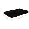 vidaXL Wall Shelf Set of 4 High gloss black Honeycomb MDF Small