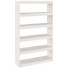vidaXL Book Cabinet White Solid Pine wood 39.4x11.8x65.9 in